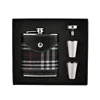 18 8 Stainless steel flask 7oz wrap hip flash 2 wine cups with funnel