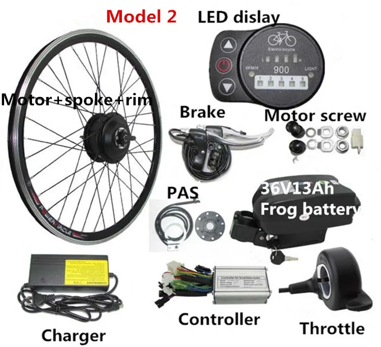 Perfect 36V 350W 500W Electric Bicycle Kit 13AH Lithium Battery E Bike Conversion Kit Long Range Pedal Assist E-bike Kit 1