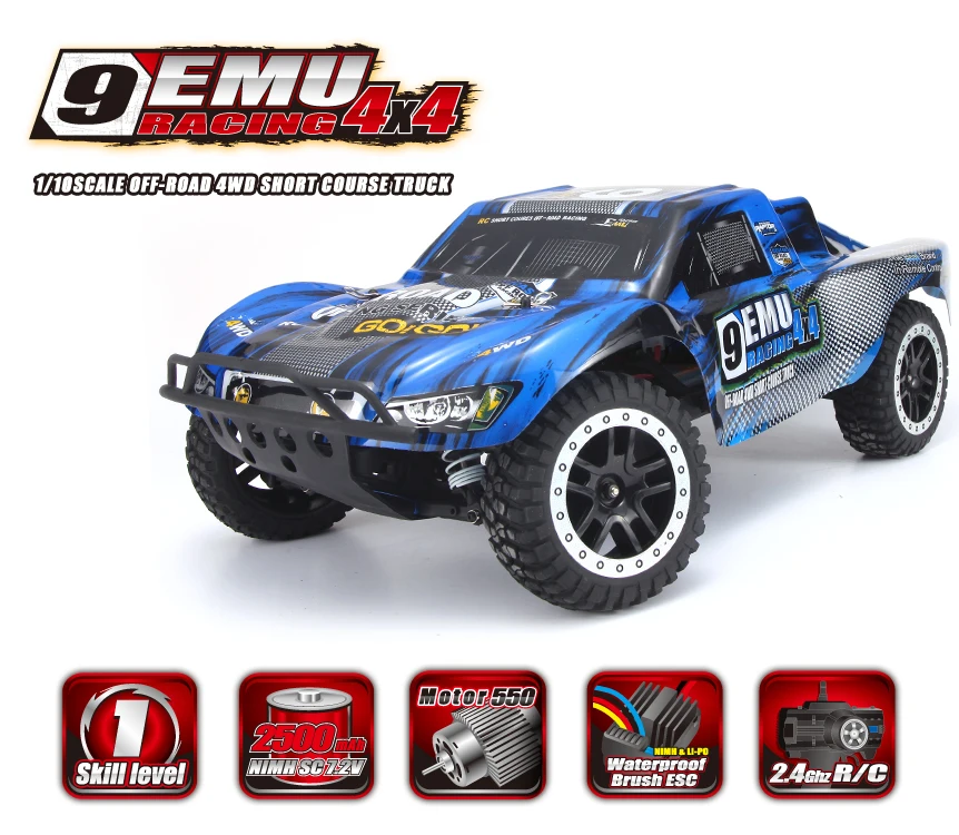 9emu 4wd Rc Truck,Brushed Rc Car 