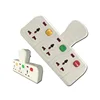 t-type connector 3way multi socket with colorful switch and light socket outlet