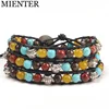 Original Multilayer Beaded Handmade Jewelry Boho Style Colorful Crystal Stone Beads Wrap Bracelet