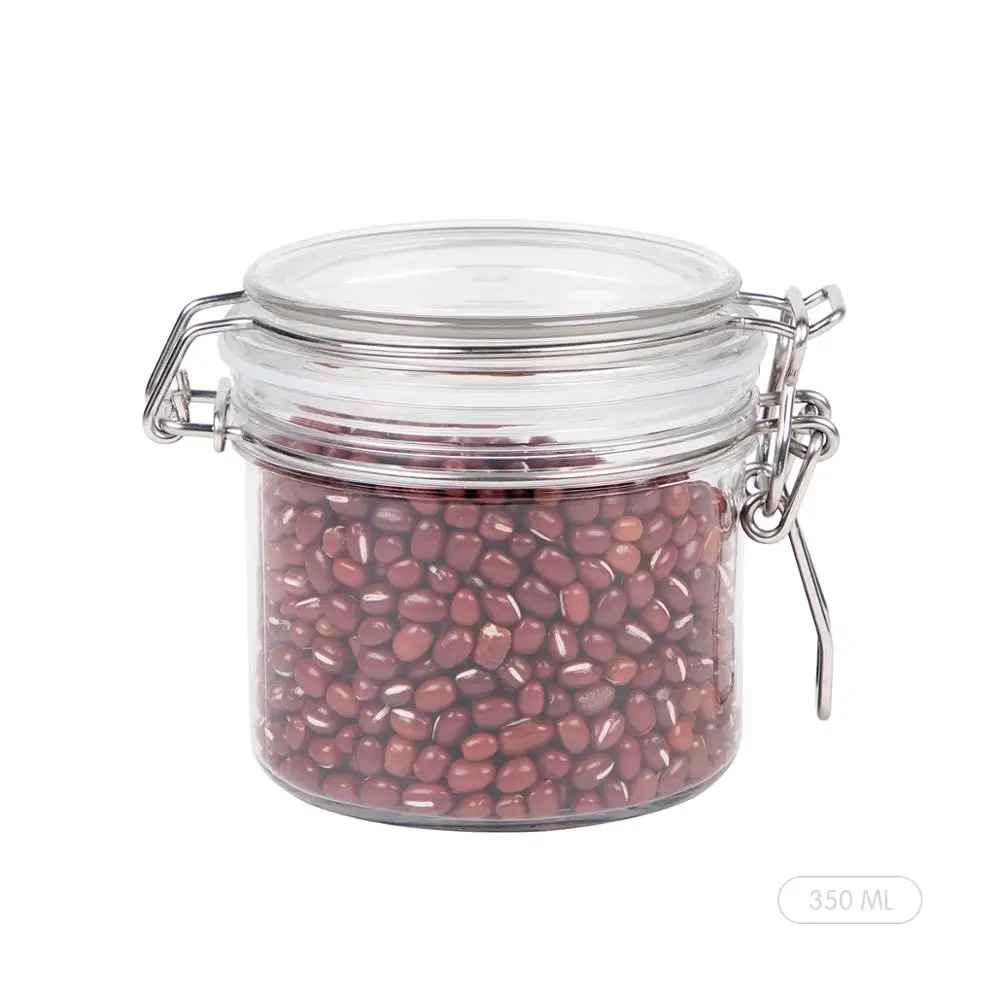 large clear plastic storage jars