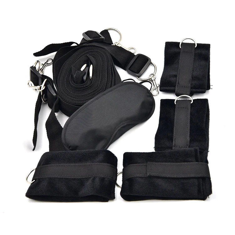 Soft Plush Under The Bed Restraint System Kit Handcuffs