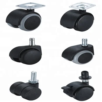 High Quality Different Types Furniture Plastic Twin Wheel Casters From