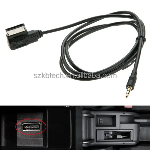 AMI MDI MMI 3.5mm JACK AUX AUDIO Micro USB Cable Cell Phone Connect with AUDI VW
