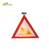 LED Traffic Safety Signal Board Triangle Solar Warning Sign