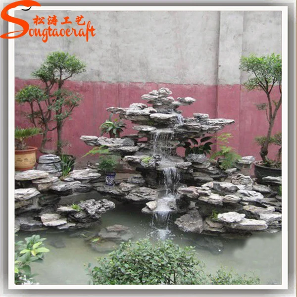 Guangzhou Professional Design Artificial Rock Decoration Waterfall ...