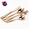 New style serving table place setting pvd coating cutlery set utensils rose gold