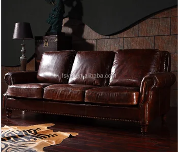 Top Quality Leather Long 3 Seaters Vintage Chesterfield 3 Seaters Vintage Chesterfield Leather