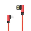2.0A elbow design cotton braided data cable for micro V8
