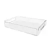 Custom Plexiglass Clear Acrylic Food Serving Tray With Handles