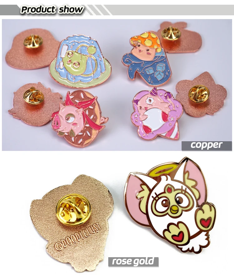 Wholesale Popular custom logo glitter enamel pin /hard enamel pin custom manufacturer 