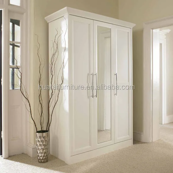 4 Doors Wardrobe With Mirror In White Hotel Wardrobe Buy 4