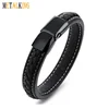 Fashion Mens Leather Bracelet 21cm Table Wrist Leather Bangle