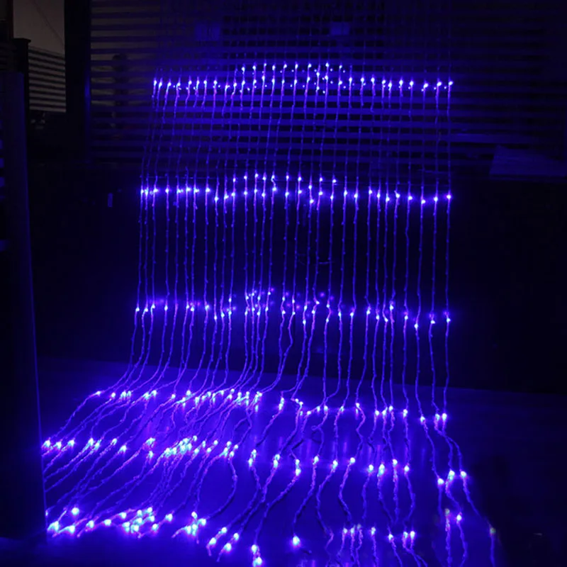 3x3M 320LED water flow snowing effect curtain led waterfall string Light Christmas Xmas Wedding Party Background decoration