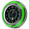 factory made neon lighting up wall clocks