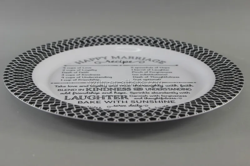 Custom Print 11" Melamine round plate