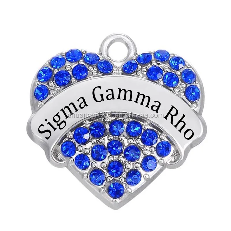 2017 Fashion Rhinestone Crystal Metal Greek Letter Sigma