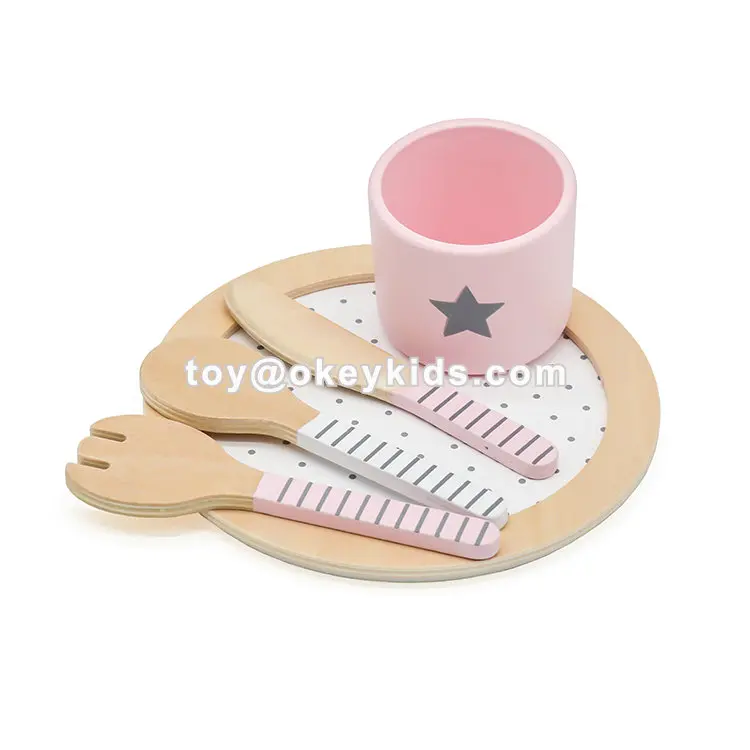 2019 Customize pretend play wooden toy coffee cup for kids W10B319
