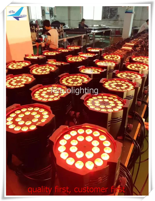 professional disco light dmx par led 24x18 rgbwa uv