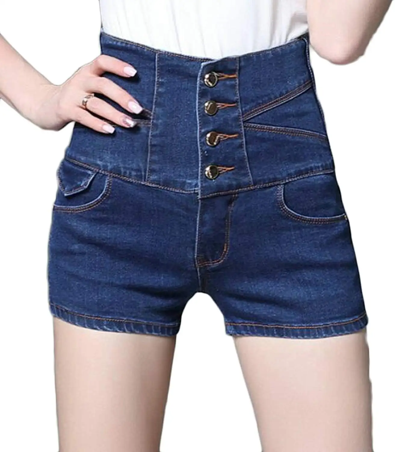 Fensajomon Mens Slim Summer Washed Casual Business Straight Leg Denim Shorts Jeans