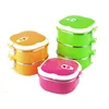 Promotional stackable round bento 304 stainless steel lunch box