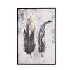 High quality new arts feather object wall decor framed wall art