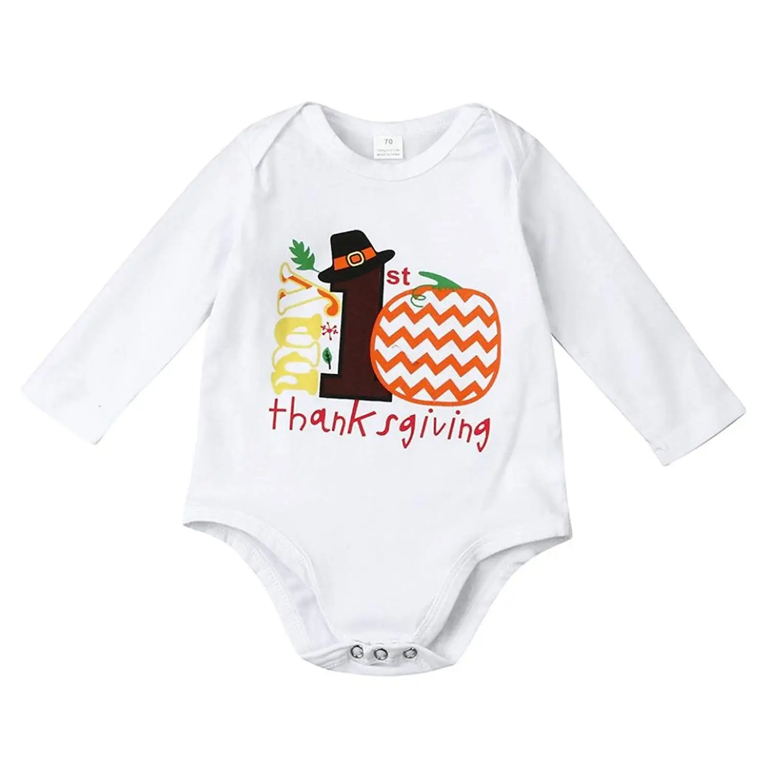 Cat with Christmas Tree Baby Onesie Organic Cotton Funny Soft Baby Long Sleeve Romper