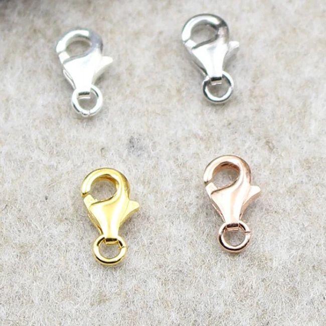 High Quality 925 Sterling Silver Lobster Clasps For Diy Jewelry