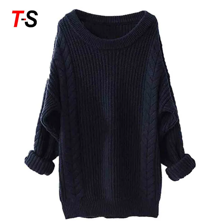 Women's Cashmere Oversized Loose Knitted Crew Neck Long Sleeve Winter Warm  Wool Pullover Long Sweater Dresses Tops - Buy Solid Color Splice Sweater,Crew  Neck Long Sleeve Sweater,Women's Cashmere Oversized Shirt Product on