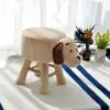 High Quality customize soft plush cover wooden stool ottoman wooden stool lovely puppy toy dog shape safety wooden stool