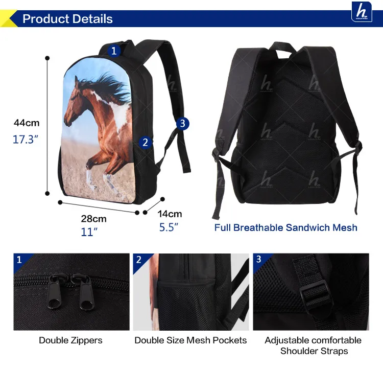 Horse design backpack