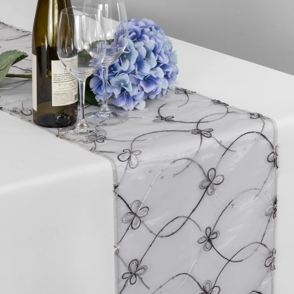Flower Embroidered Organza Table Runner Wedding Table Runner Buy
