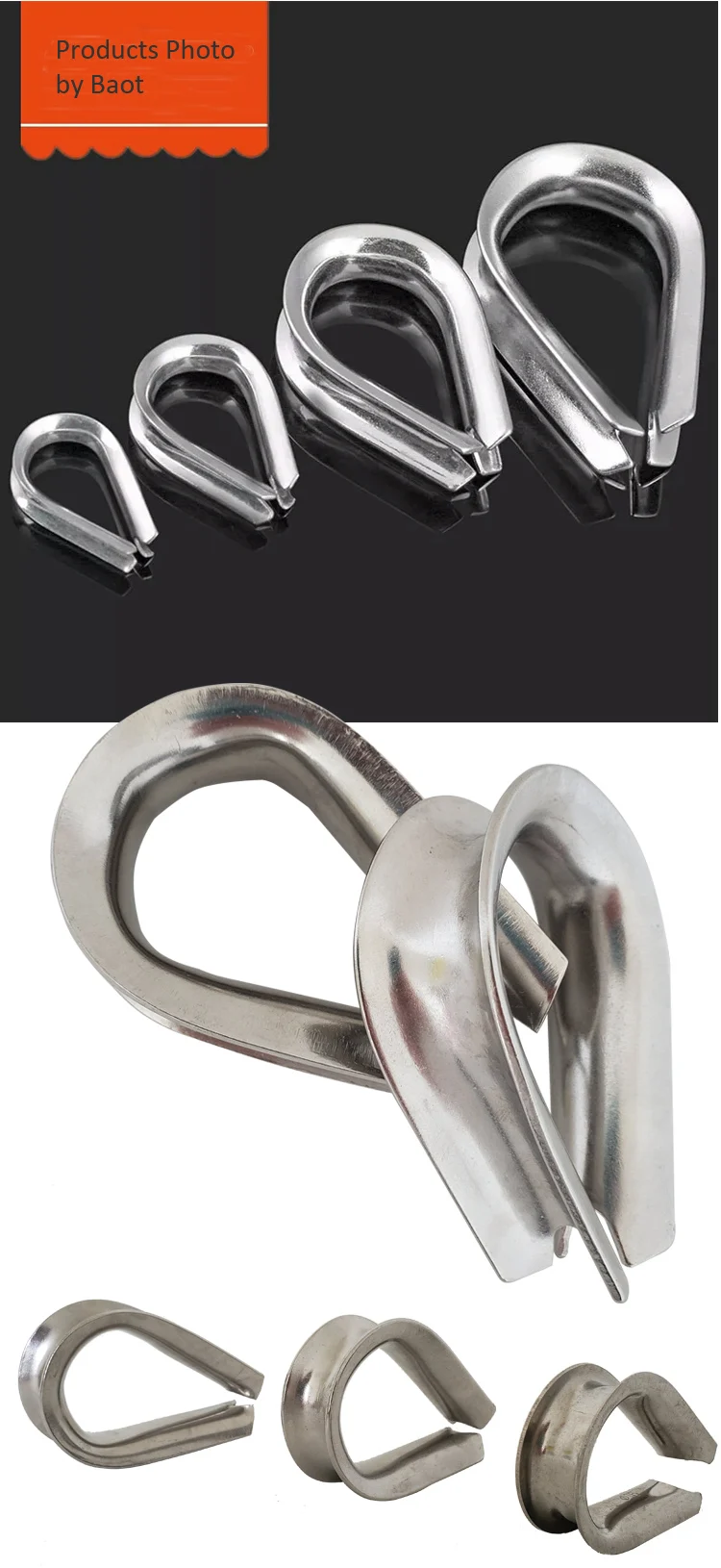 Rigging Hardware US Type standard sailing wire rope thimble