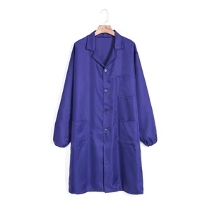 Classical style high quality polyester-cotton blue lab coat working uniform Classical style high quality polyester-cotton blue lab coat working uniform