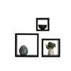 hot sale Square Wood Shelves Set of 3 Floating Cube Wall Mount Wooden Shelf
