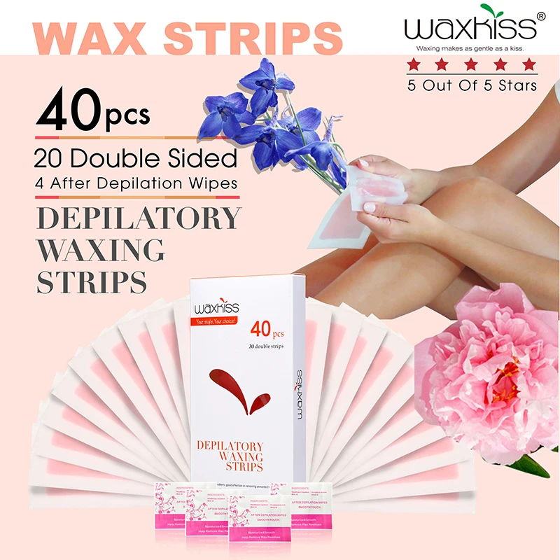 Professional Hair Removal Wax Strips Double Sided Private Label Cold