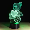 Indoor Lighting Acrylic Lamp Color Changing Diy USB Sheep Led Night Light Creativity 3D Led Lamp