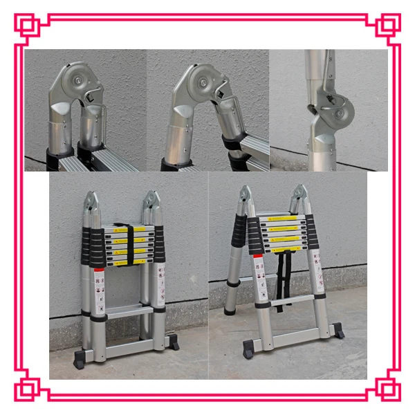 Lidl Super Aluminium Telescopic Double Aframe Safety Ladder/agility