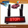 12V car LED sign Nylon straps mounted car sun visors LED Mini car message display screen