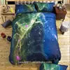 Bed linen Beautiful HD 3d Guiding Lighthouse at Sunset Satin Cotton bedsheet BS1902