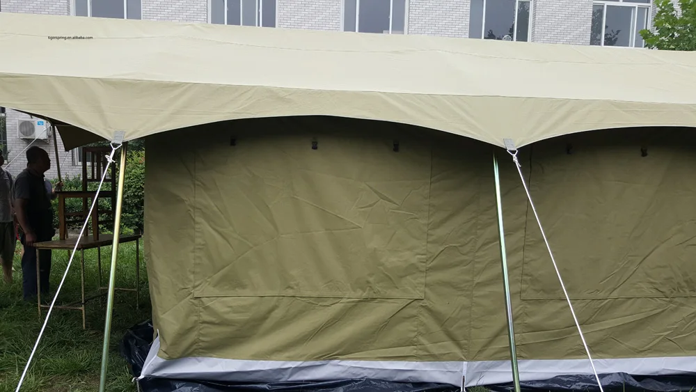 Luxury canvas living camping tent living tent living room, View living