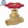 Green valves High Quality 1/2" DZR Brass Stop Valve With Steel Handwheel