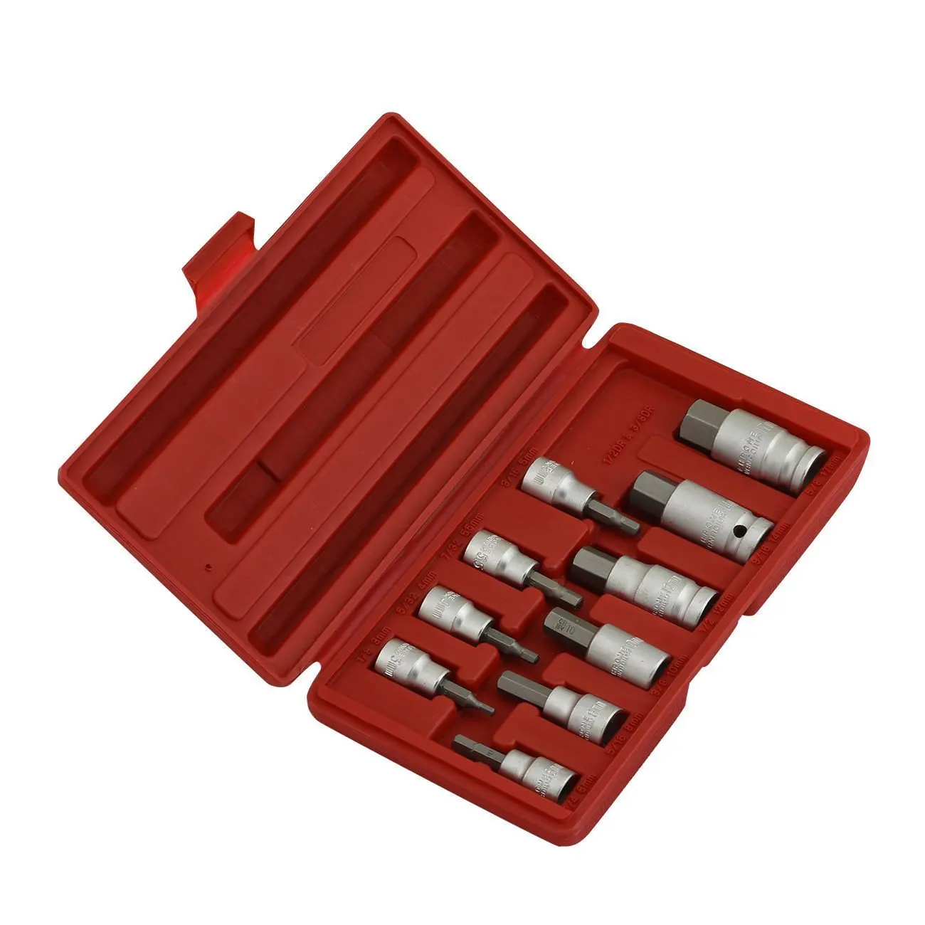 Buy 10pc Set Drop Forged Metric 3/8\" & 1/2\" Drive Hex Key Allen Head ...