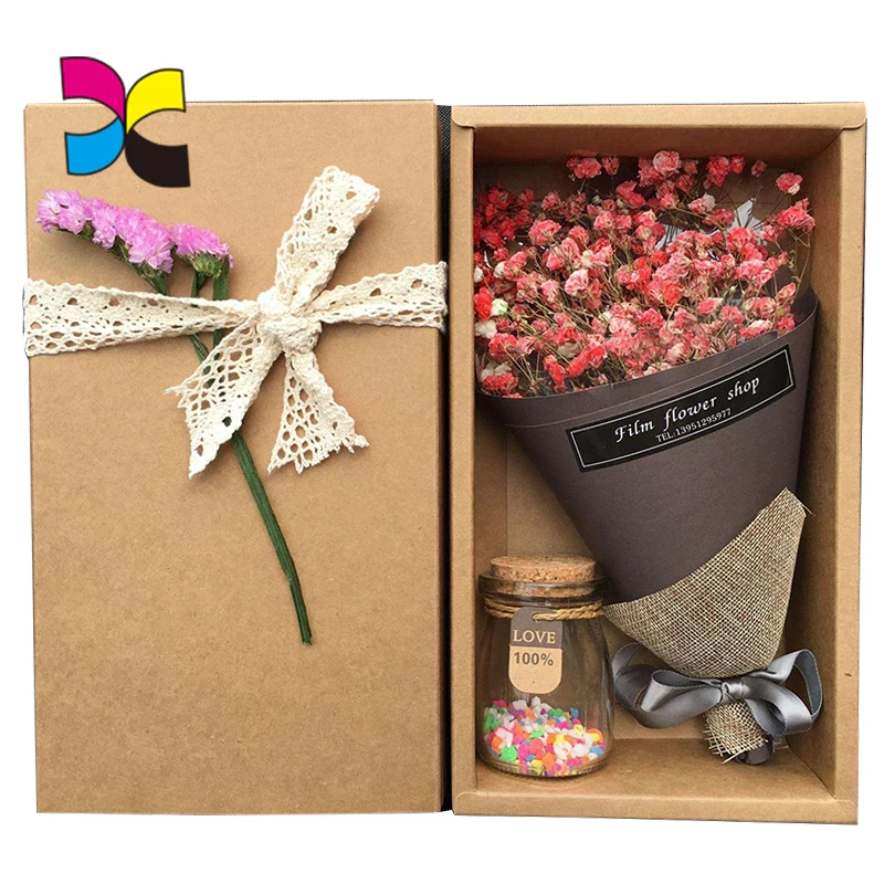 New Design High Quality 4 Color Printing Cardboard Boxes For Flowers