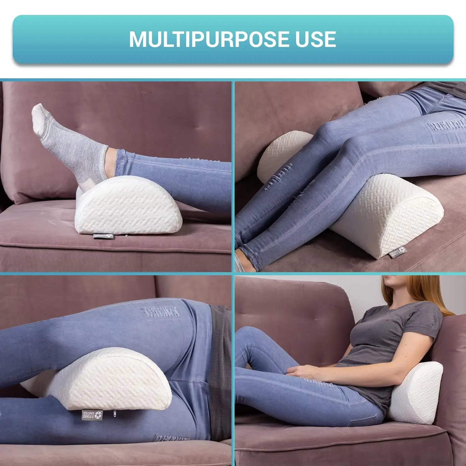 工厂价格定制记忆泡沫骨科枕头多功能脚腿膝盖休息坐垫为床沙发办公室