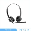 Black color Professional call center double RJ11 telephone headset