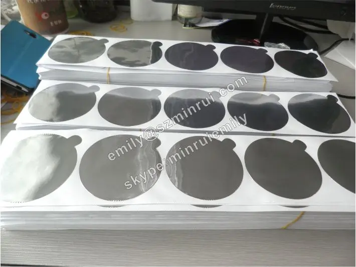 Custom Die Cut Self Adhesive Aluminum Foil Seal Stickers For Customers