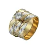 Custom lovers golden jewelry stainless steel o ring
