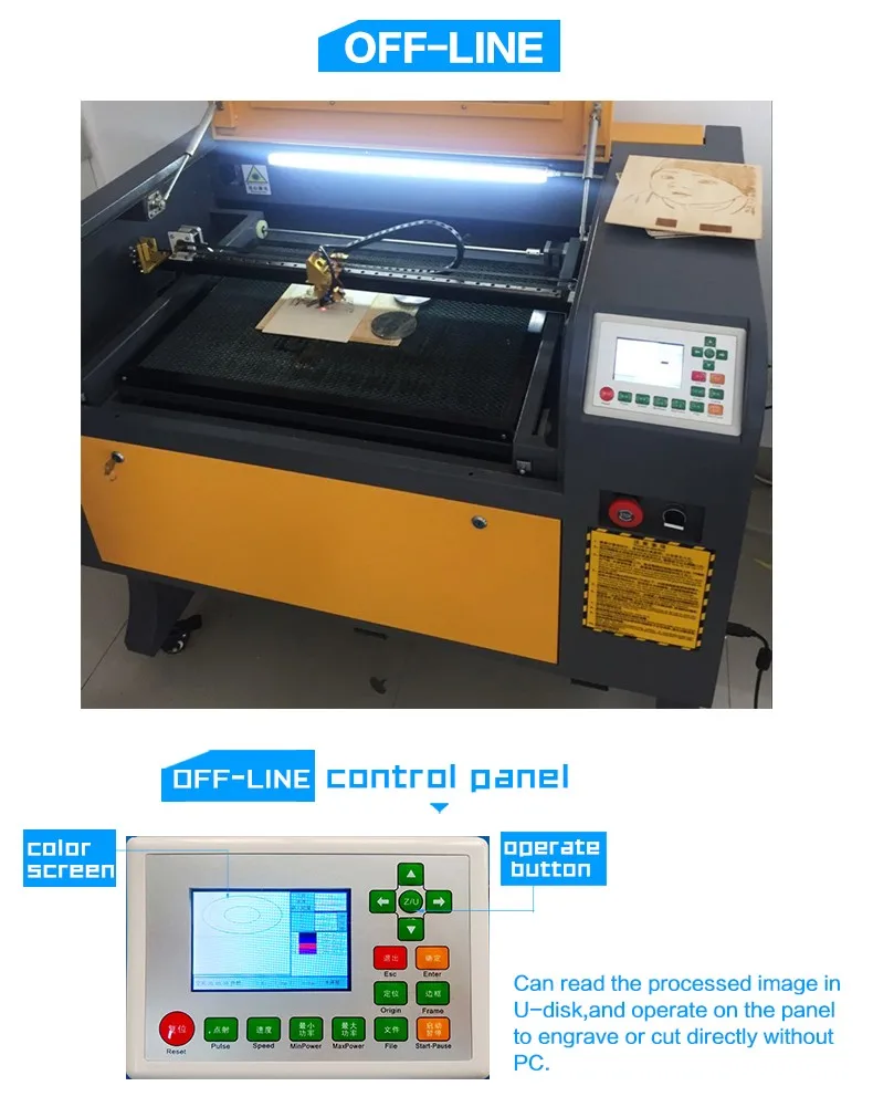 Factory!!wr4060 Co2 Laser Engraving Machine 400*600mm For Arcylic Wood